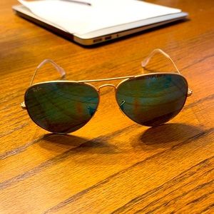 Ray ban aviator blue lens